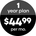 1
year plan $44.99 per mo.