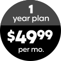 1
year plan $49.99 per mo.