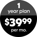 1
year plan $39.99 per mo.